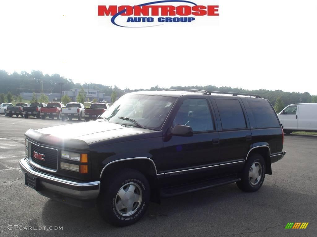 1996 Yukon SLT 4x4 - Onyx Black / Red photo #20