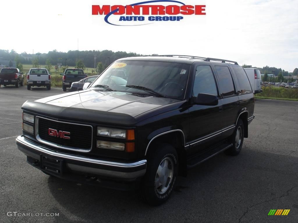 1996 Yukon SLT 4x4 - Onyx Black / Red photo #21