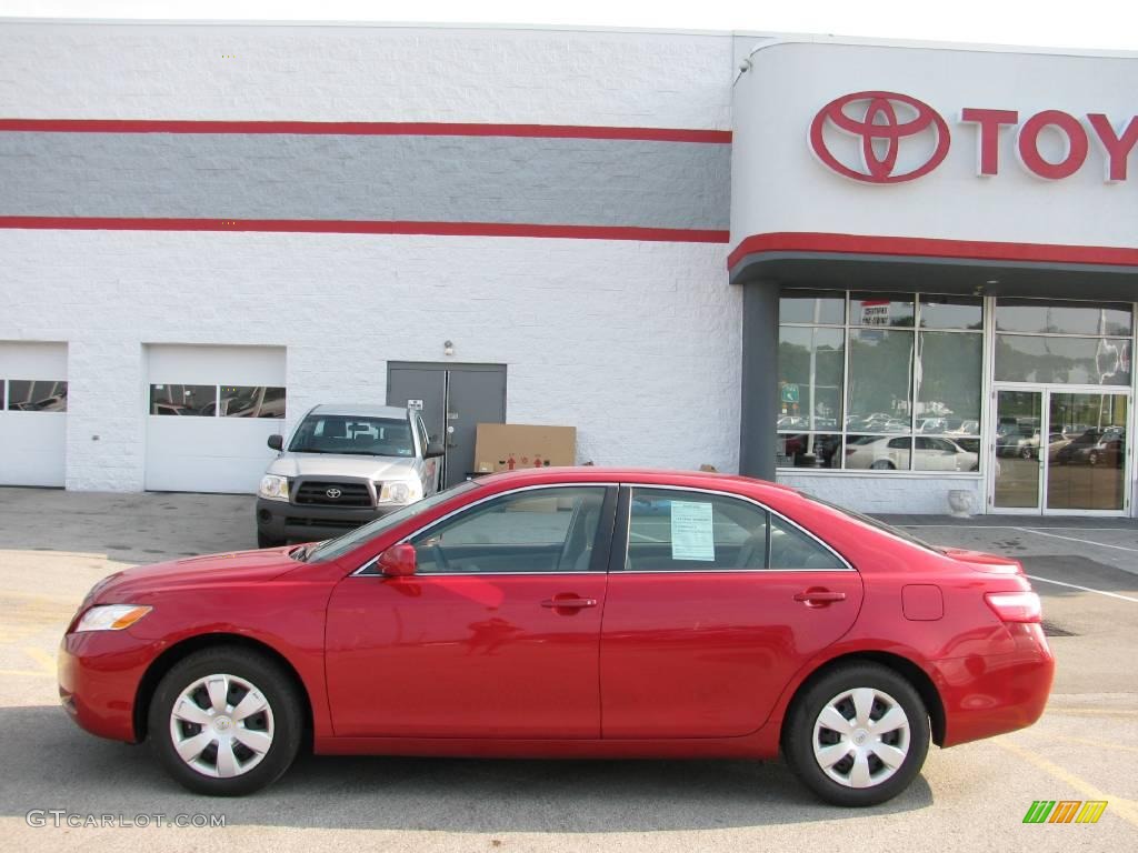 2008 Camry LE - Barcelona Red Metallic / Bisque photo #2