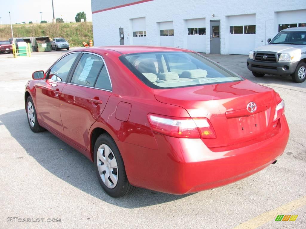 2008 Camry LE - Barcelona Red Metallic / Bisque photo #4