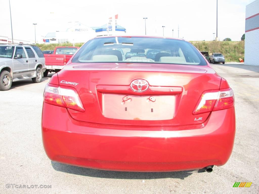 2008 Camry LE - Barcelona Red Metallic / Bisque photo #5