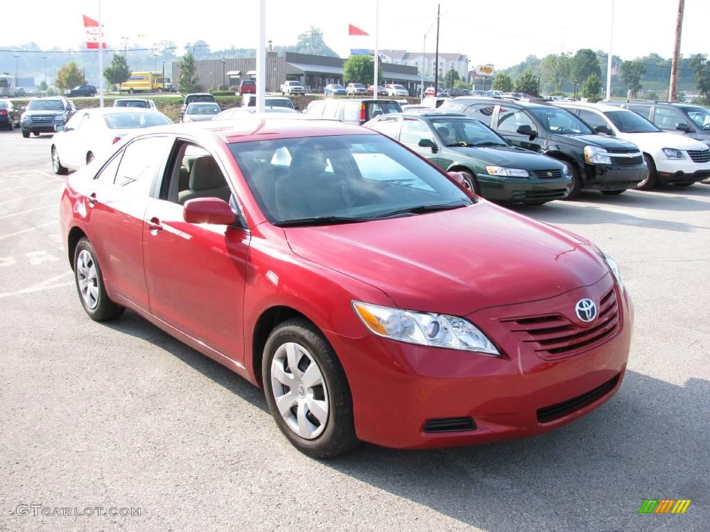 2008 Camry LE - Barcelona Red Metallic / Bisque photo #8