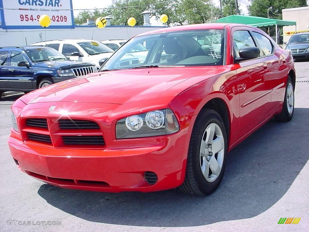 2008 Charger Police Package - TorRed / Dark Slate Gray photo #7