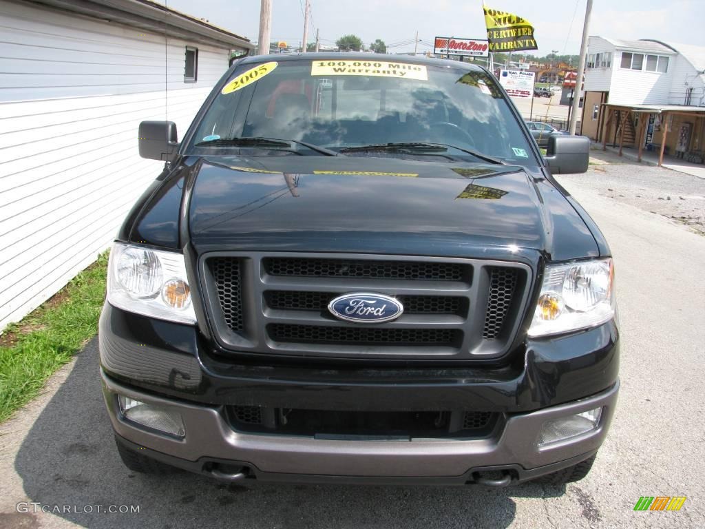 2005 F150 FX4 SuperCrew 4x4 - Black / Medium Flint/Dark Flint Grey photo #13