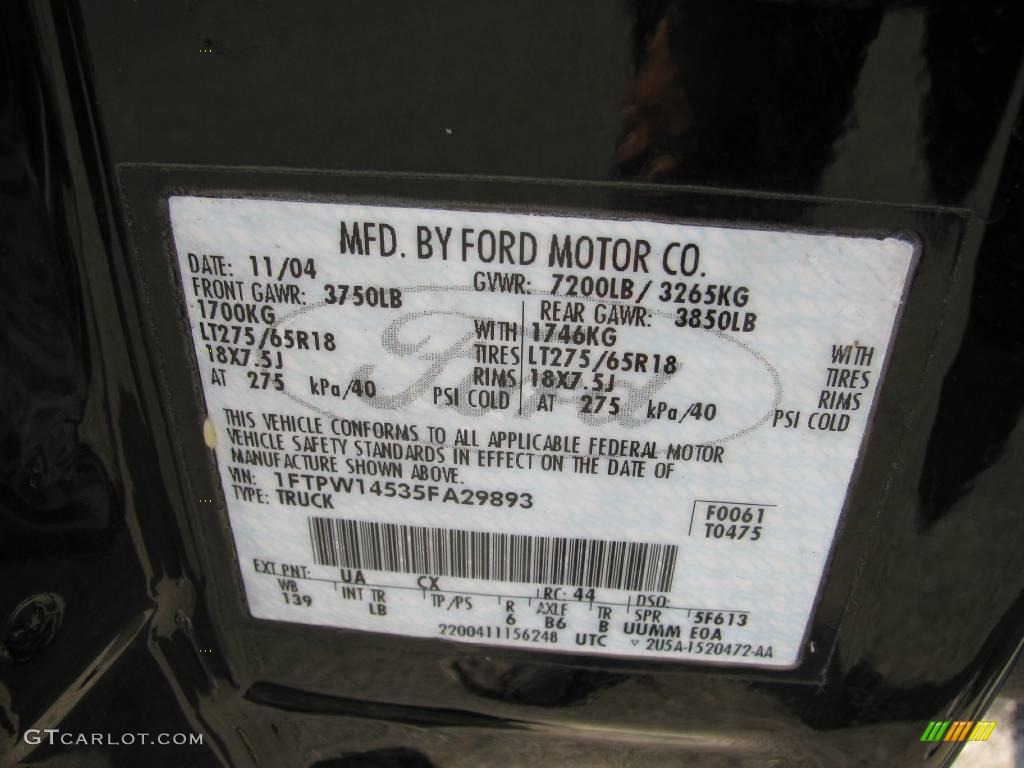 2005 F150 FX4 SuperCrew 4x4 - Black / Medium Flint/Dark Flint Grey photo #25
