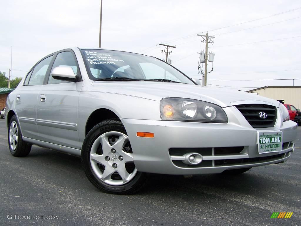 2004 Elantra GLS Sedan - Sterling Silver / Gray photo #1