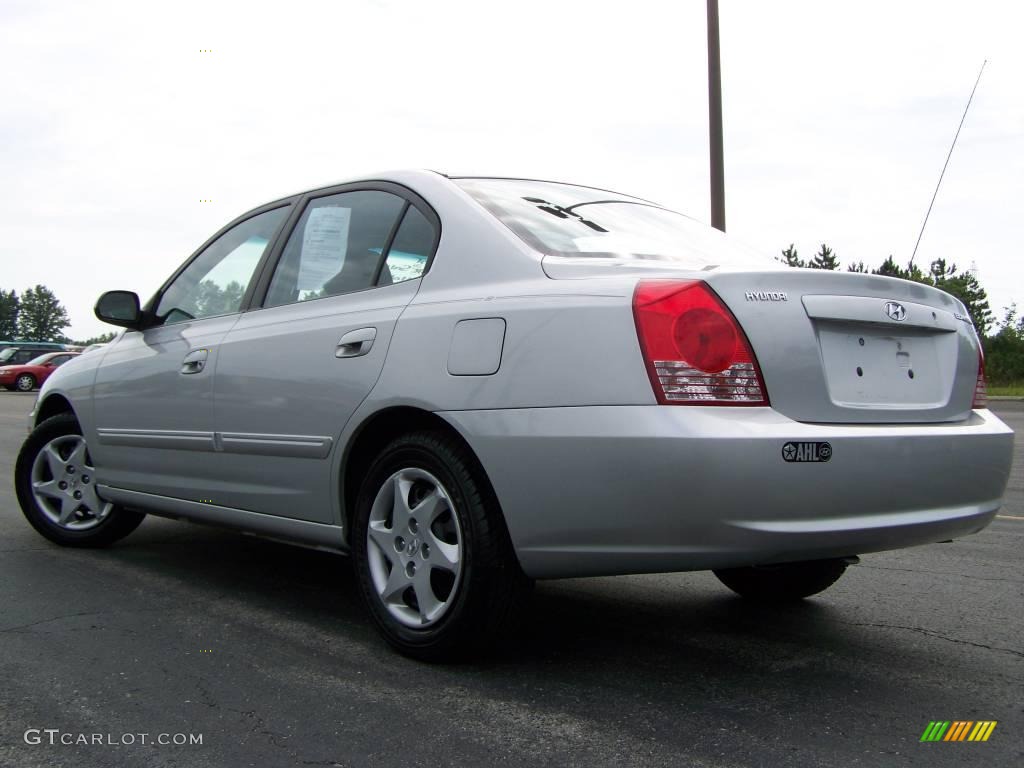 2004 Elantra GLS Sedan - Sterling Silver / Gray photo #3