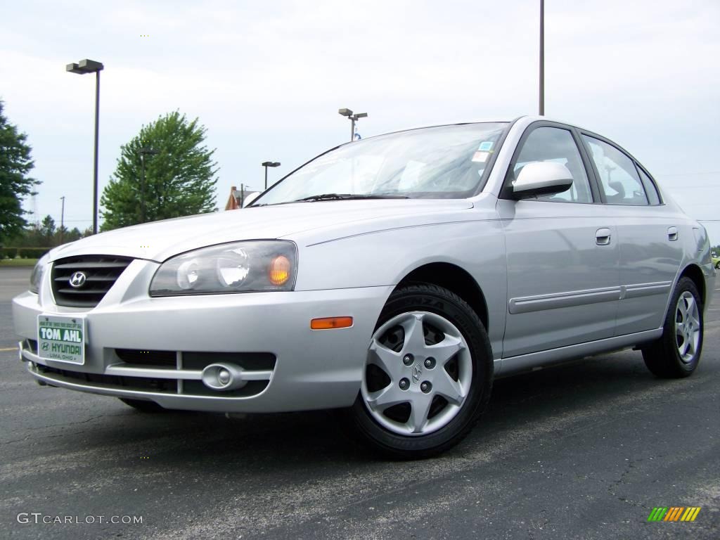 2004 Elantra GLS Sedan - Sterling Silver / Gray photo #4