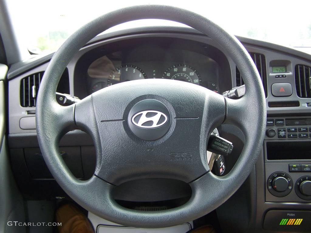 2004 Elantra GLS Sedan - Sterling Silver / Gray photo #14