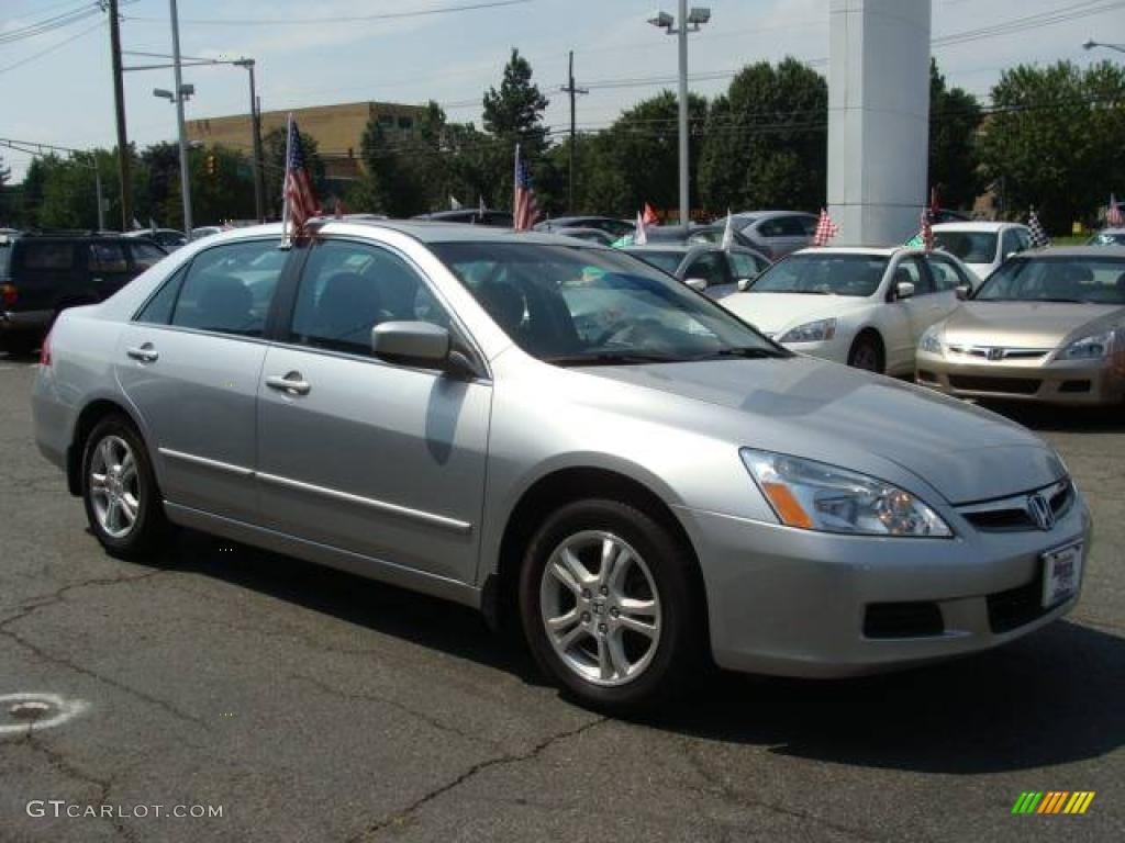 2007 Accord EX Sedan - Alabaster Silver Metallic / Black photo #3