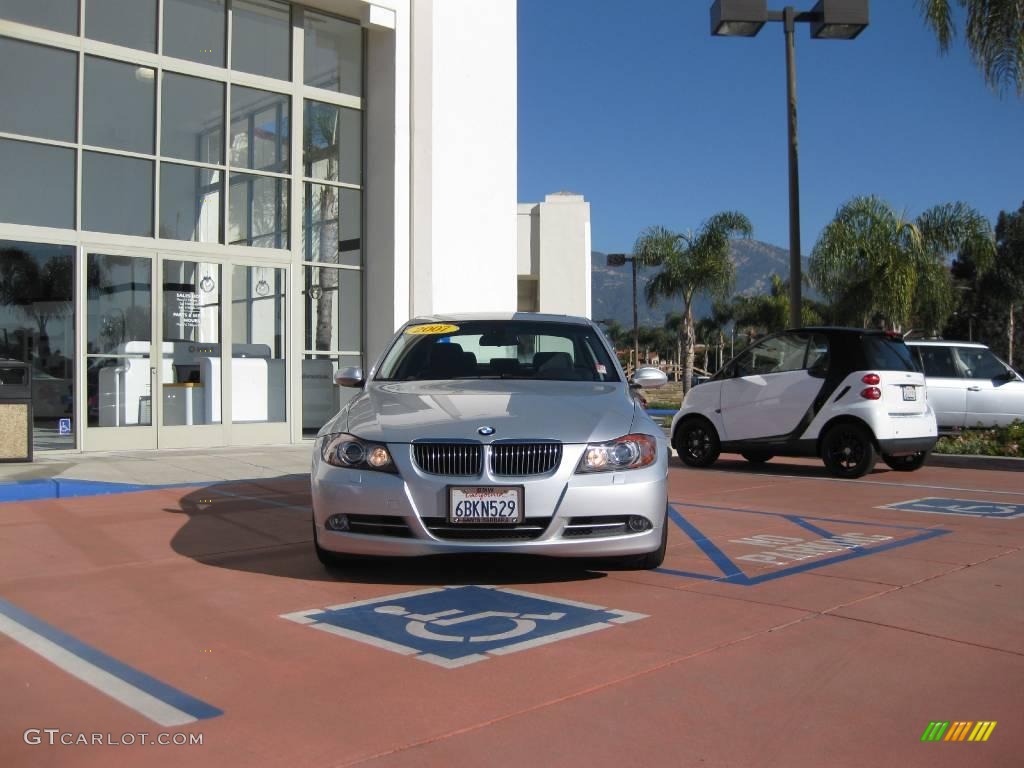 2007 3 Series 335i Sedan - Titanium Silver Metallic / Black Dakota Leather photo #8