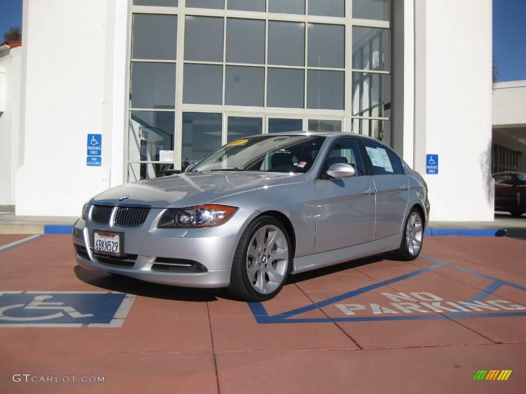 2007 3 Series 335i Sedan - Titanium Silver Metallic / Black Dakota Leather photo #9