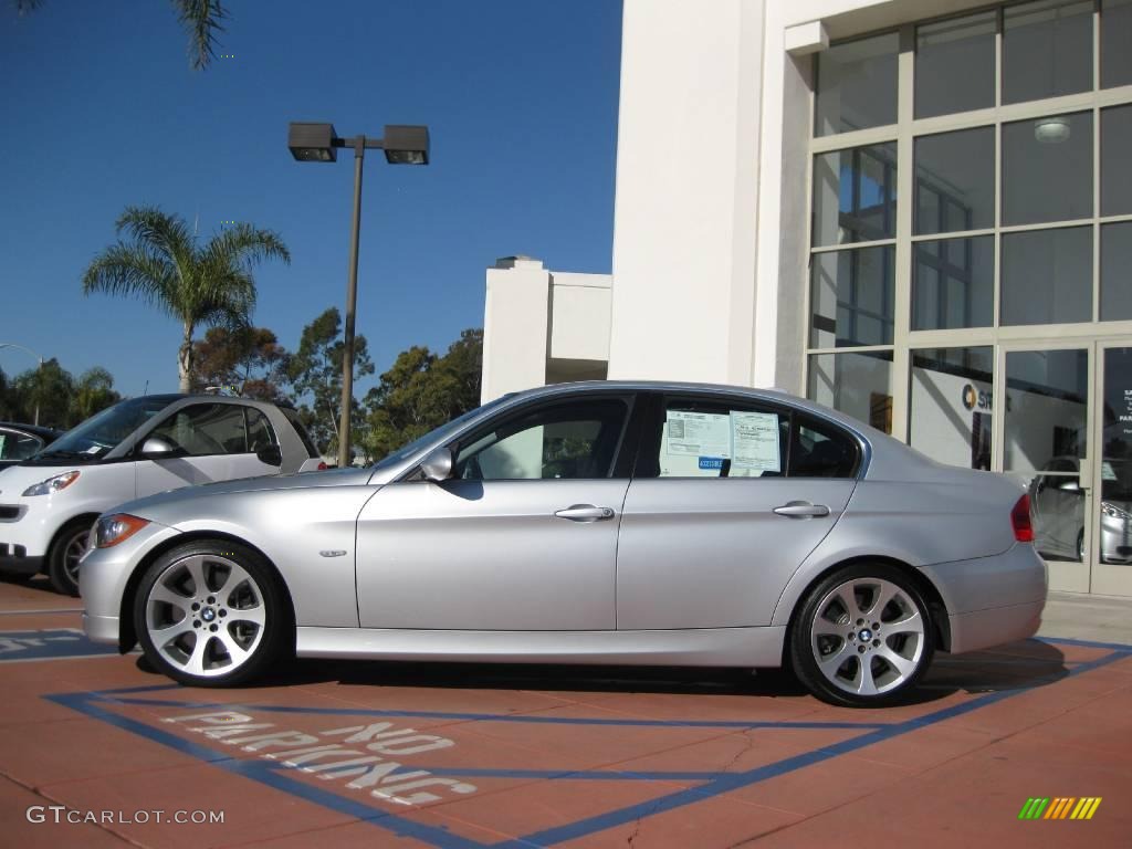 2007 3 Series 335i Sedan - Titanium Silver Metallic / Black Dakota Leather photo #10