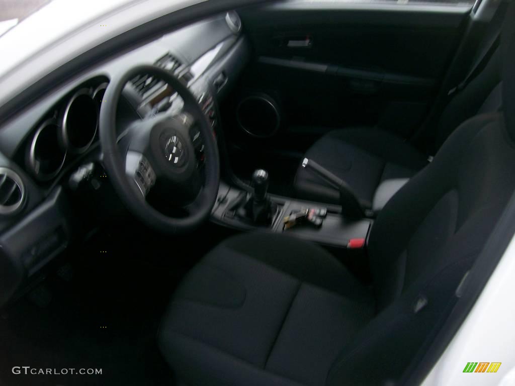 2008 MAZDA3 s Sport Sedan - Crystal White Pearl Mica / Black photo #4