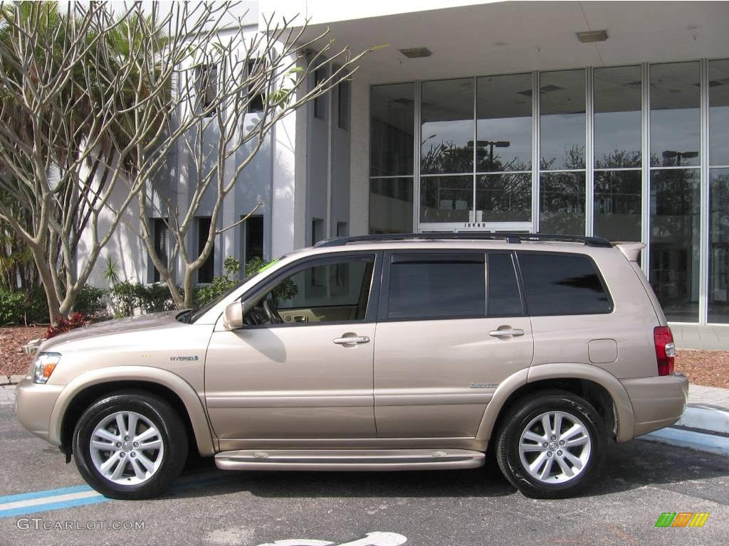 2006 Highlander Hybrid Limited 4WD - Sonora Gold Metallic / Ivory Beige photo #5