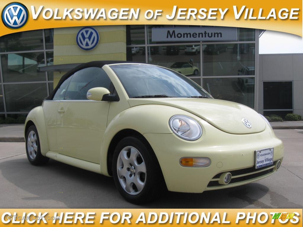 2003 New Beetle GLS Convertible - Mellow Yellow / Black photo #1