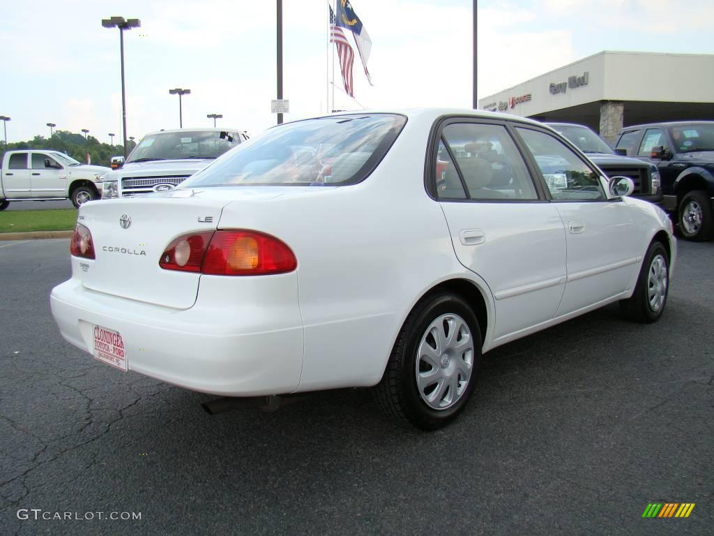 2002 Corolla LE - Super White / Pebble Beige photo #3