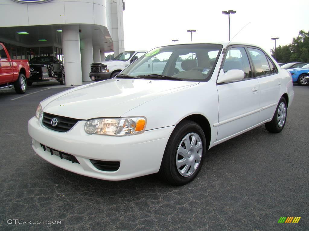 2002 Corolla LE - Super White / Pebble Beige photo #6