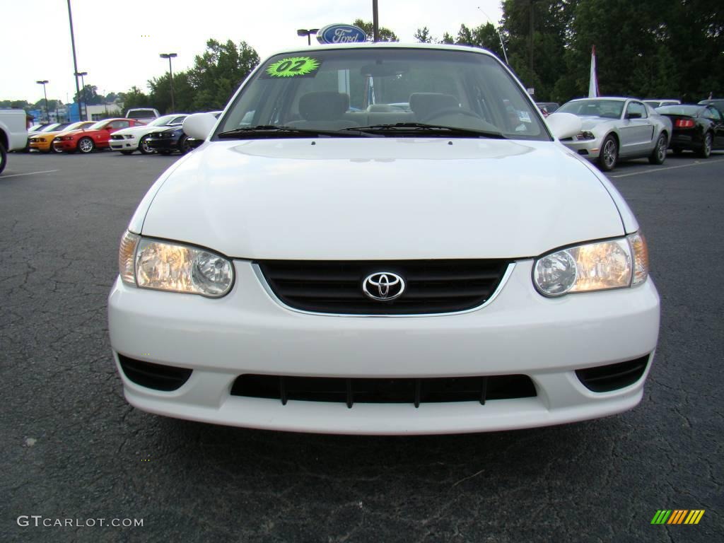 2002 Corolla LE - Super White / Pebble Beige photo #7