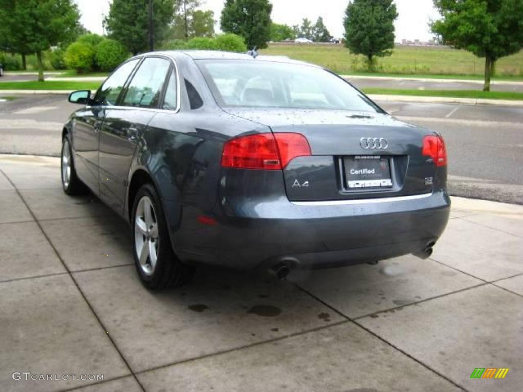 2007 A4 3.2 quattro Sedan - Dolphin Gray Metallic / Ebony photo #4