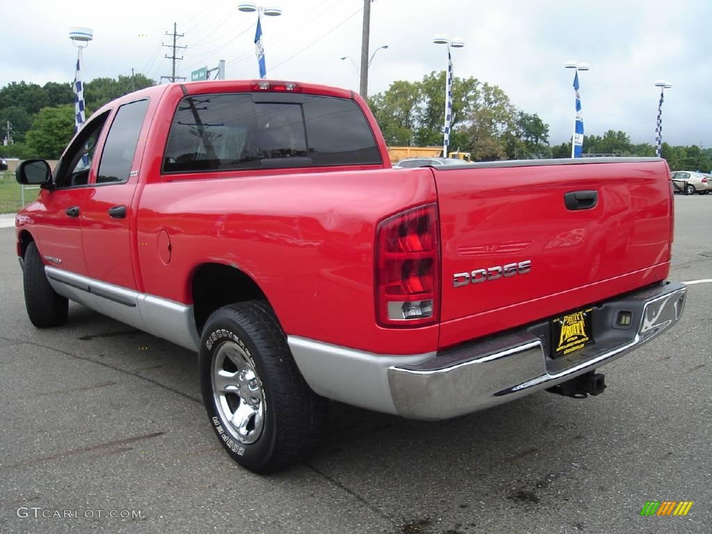 2002 Ram 1500 SLT Quad Cab - Flame Red / Dark Slate Gray photo #3