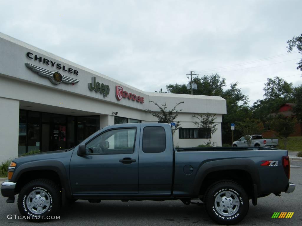 2006 Colorado Z71 Extended Cab 4x4 - Blue Granite Metallic / Medium Pewter photo #2