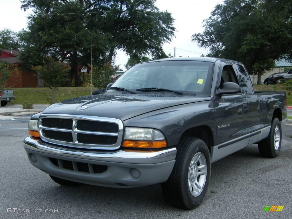 2001 Dakota SLT Club Cab - Graphite Gray Pearl Metallic / Dark Slate Gray photo #1