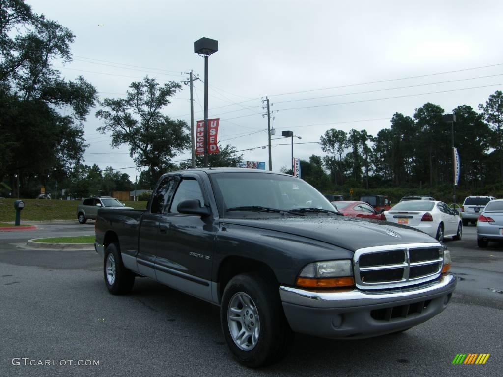 2001 Dakota SLT Club Cab - Graphite Gray Pearl Metallic / Dark Slate Gray photo #7