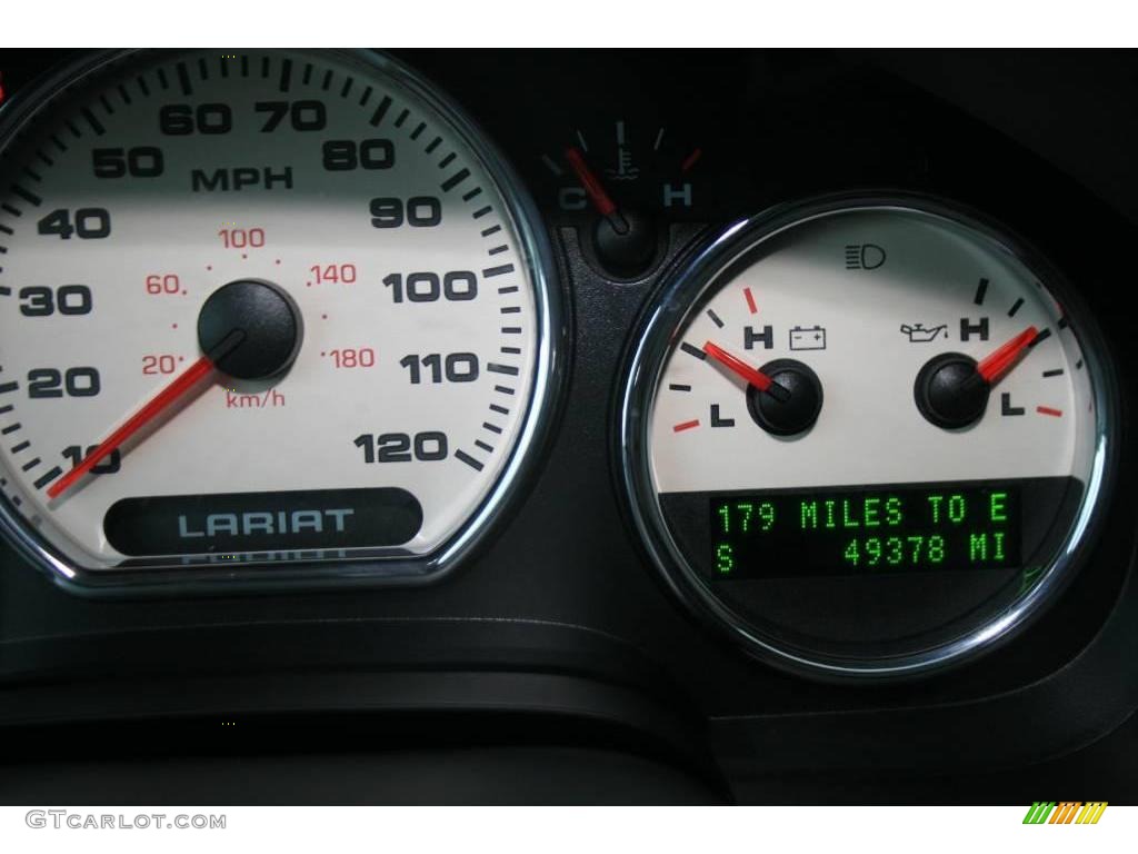 2005 F150 Lariat SuperCrew - Dark Toreador Red Metallic / Black photo #11