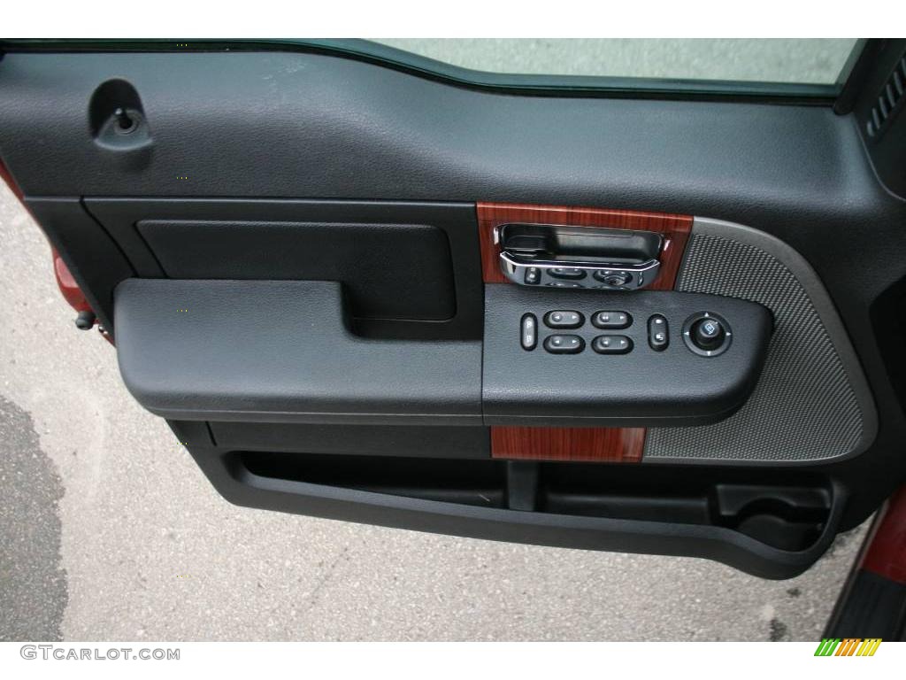 2005 F150 Lariat SuperCrew - Dark Toreador Red Metallic / Black photo #19