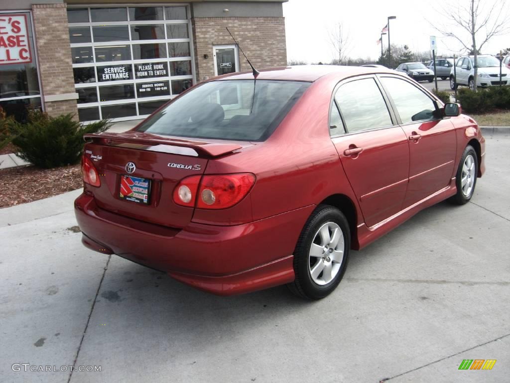2005 Corolla S - Impulse Red / Gray photo #3
