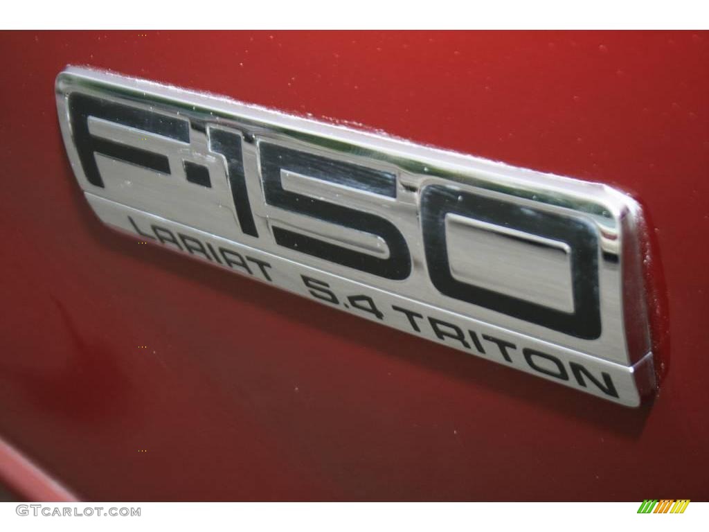 2005 F150 Lariat SuperCrew - Dark Toreador Red Metallic / Black photo #30