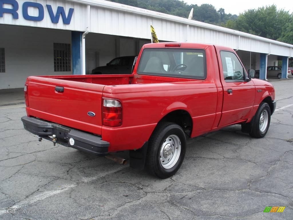 2001 Ranger Regular Cab - Bright Red / Dark Graphite photo #2