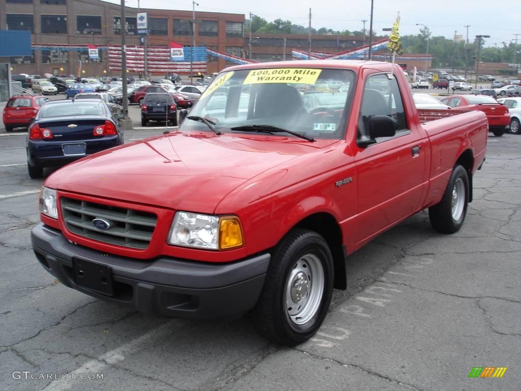 2001 Ranger Regular Cab - Bright Red / Dark Graphite photo #17