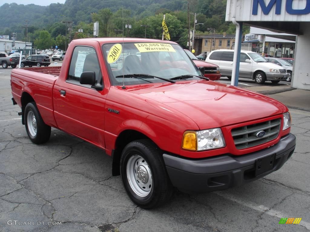 2001 Ranger Regular Cab - Bright Red / Dark Graphite photo #19