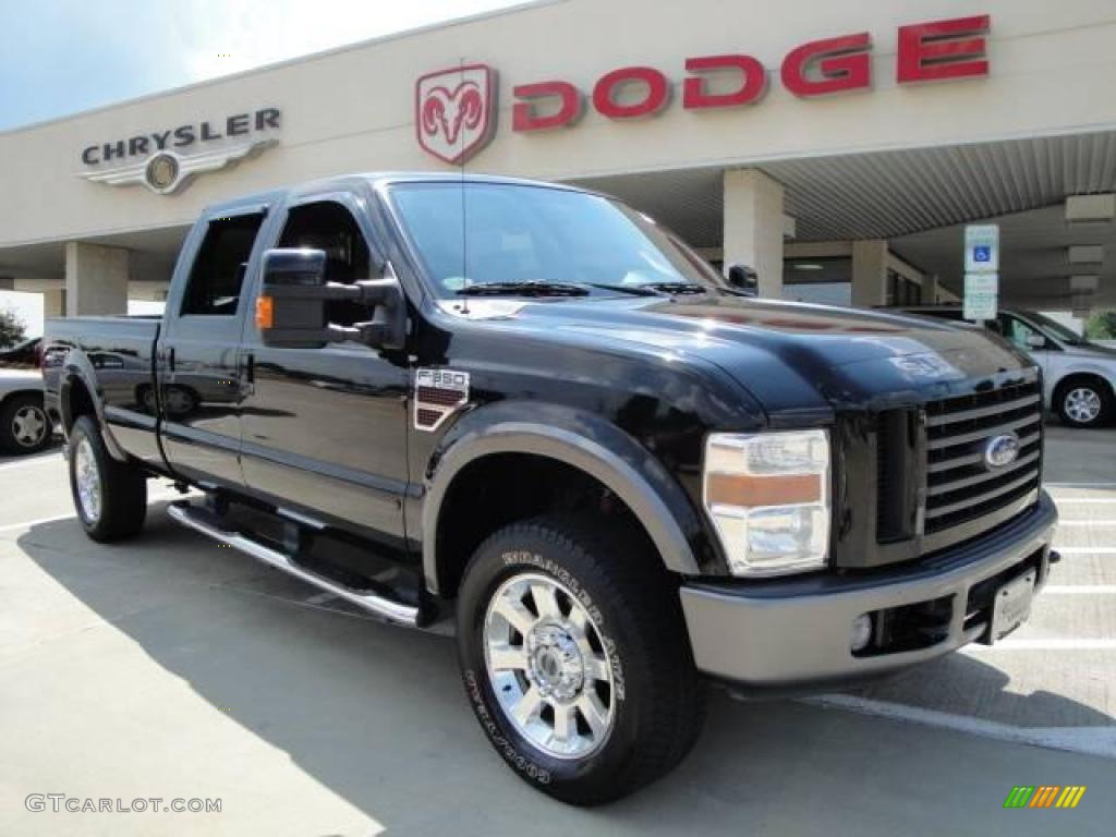 2008 F350 Super Duty FX4 Crew Cab 4x4 - Black / Black photo #1