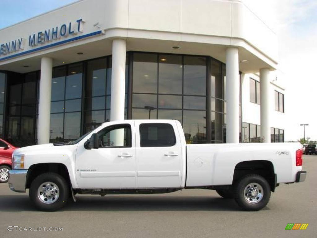 2008 Silverado 3500HD LTZ Crew Cab 4x4 - Summit White / Light Titanium photo #1