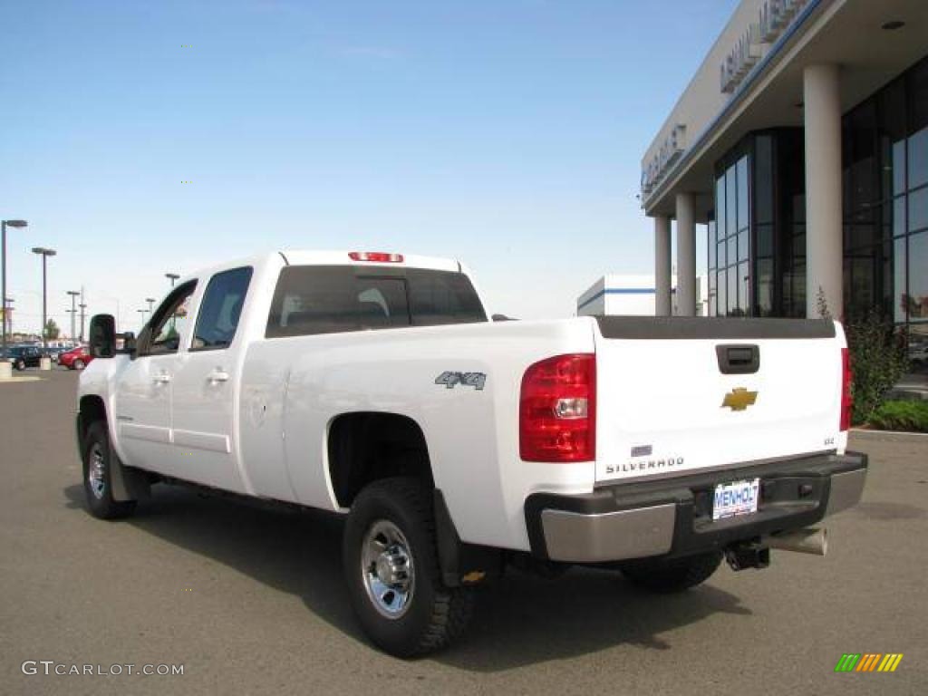 2008 Silverado 3500HD LTZ Crew Cab 4x4 - Summit White / Light Titanium photo #6