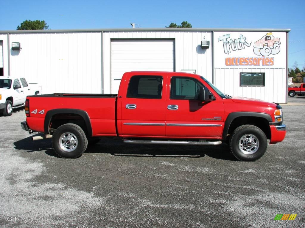 2006 Sierra 2500HD SLT Crew Cab 4x4 - Fire Red / Neutral photo #2