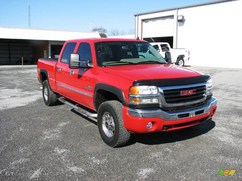 2006 Sierra 2500HD SLT Crew Cab 4x4 - Fire Red / Neutral photo #4