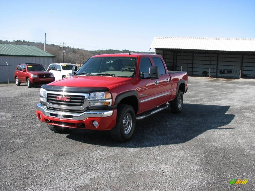 2006 Sierra 2500HD SLT Crew Cab 4x4 - Fire Red / Neutral photo #5