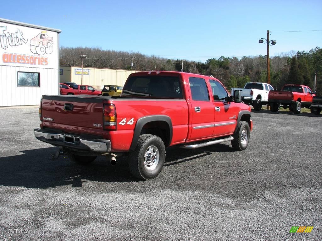 2006 Sierra 2500HD SLT Crew Cab 4x4 - Fire Red / Neutral photo #6