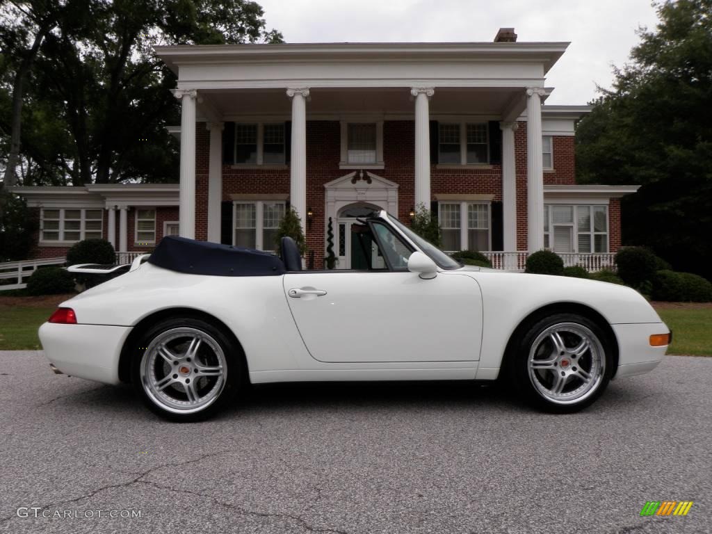 1995 911 Carrera Cabriolet - Grand Prix White / Midnight Blue photo #9