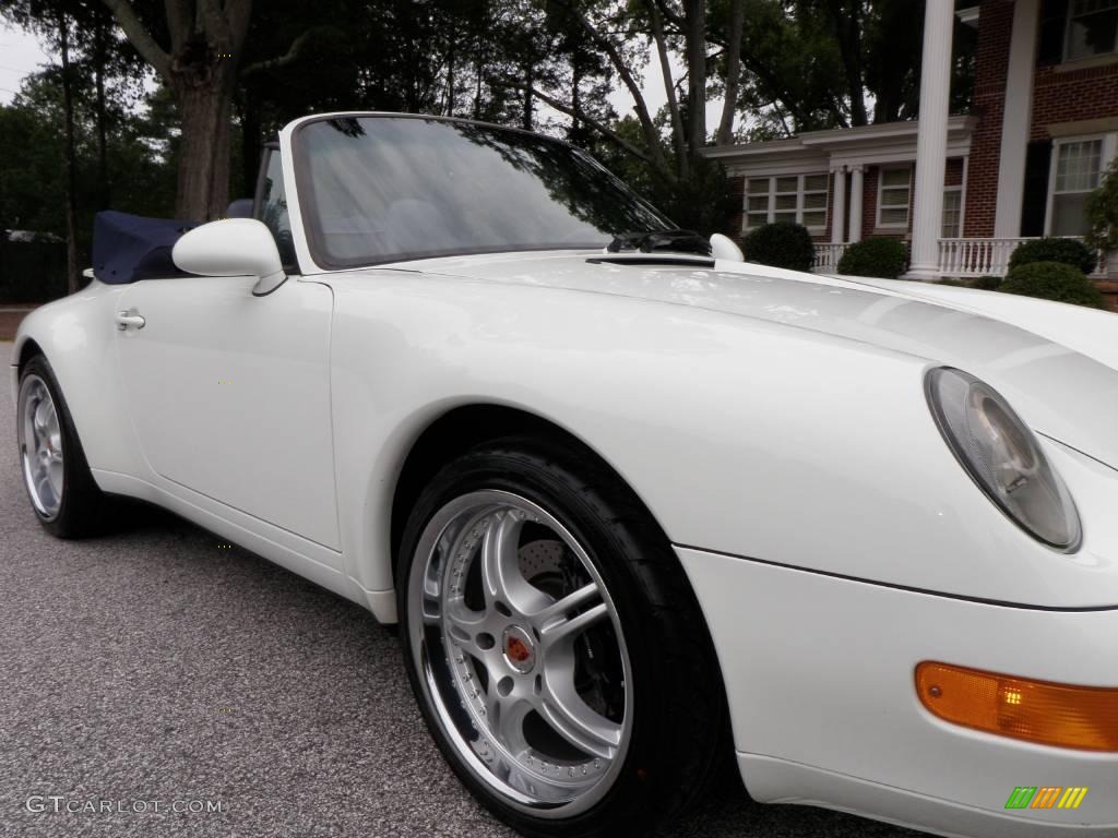 1995 911 Carrera Cabriolet - Grand Prix White / Midnight Blue photo #17