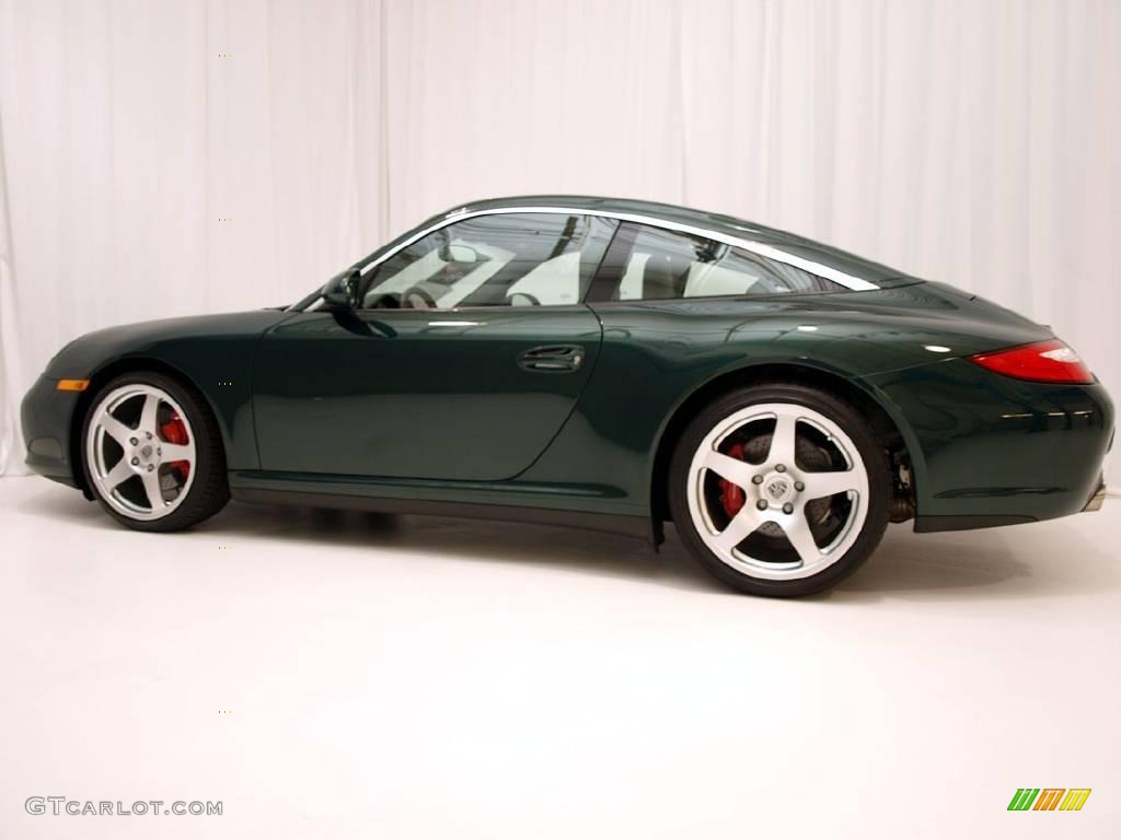 2009 911 Targa 4S - Porsche Racing Green Metallic / Stone Grey photo #7