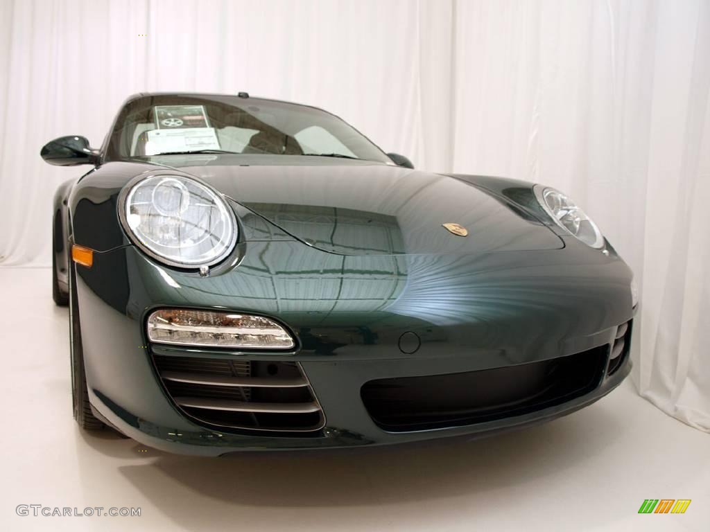 2009 911 Targa 4S - Porsche Racing Green Metallic / Stone Grey photo #8