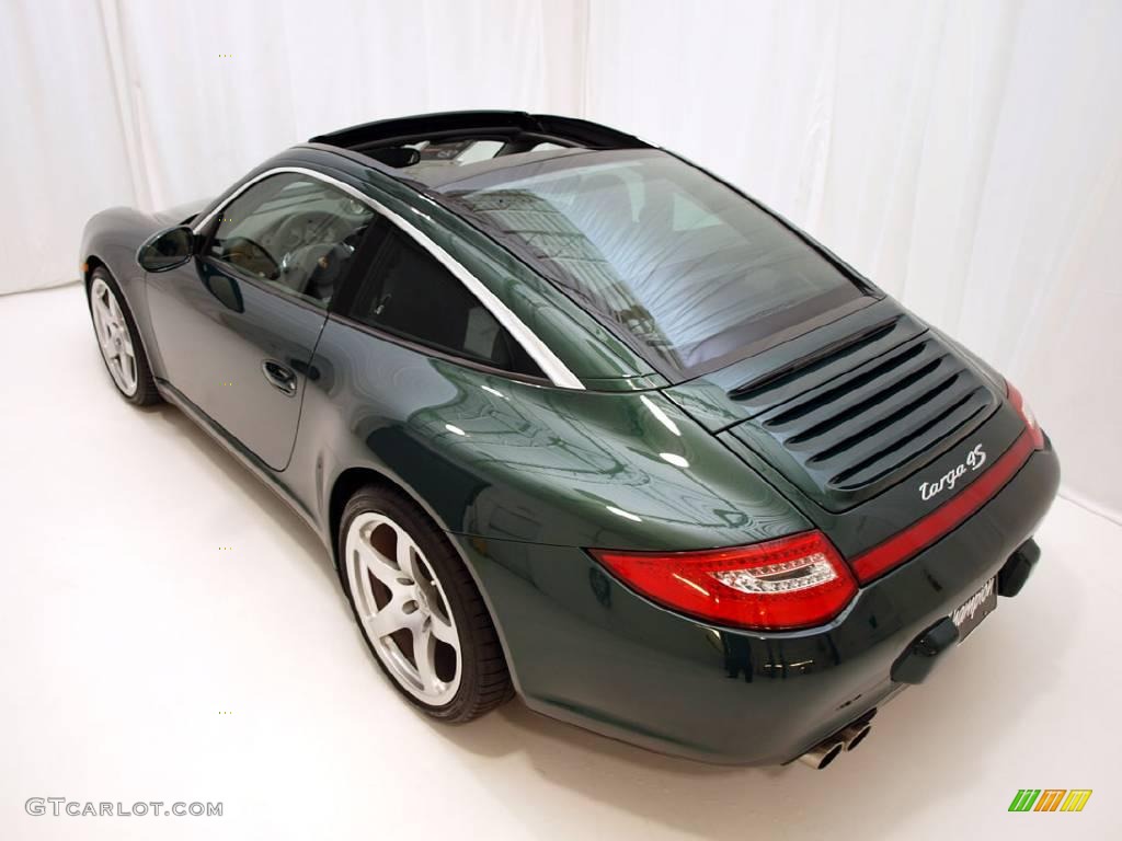2009 911 Targa 4S - Porsche Racing Green Metallic / Stone Grey photo #25
