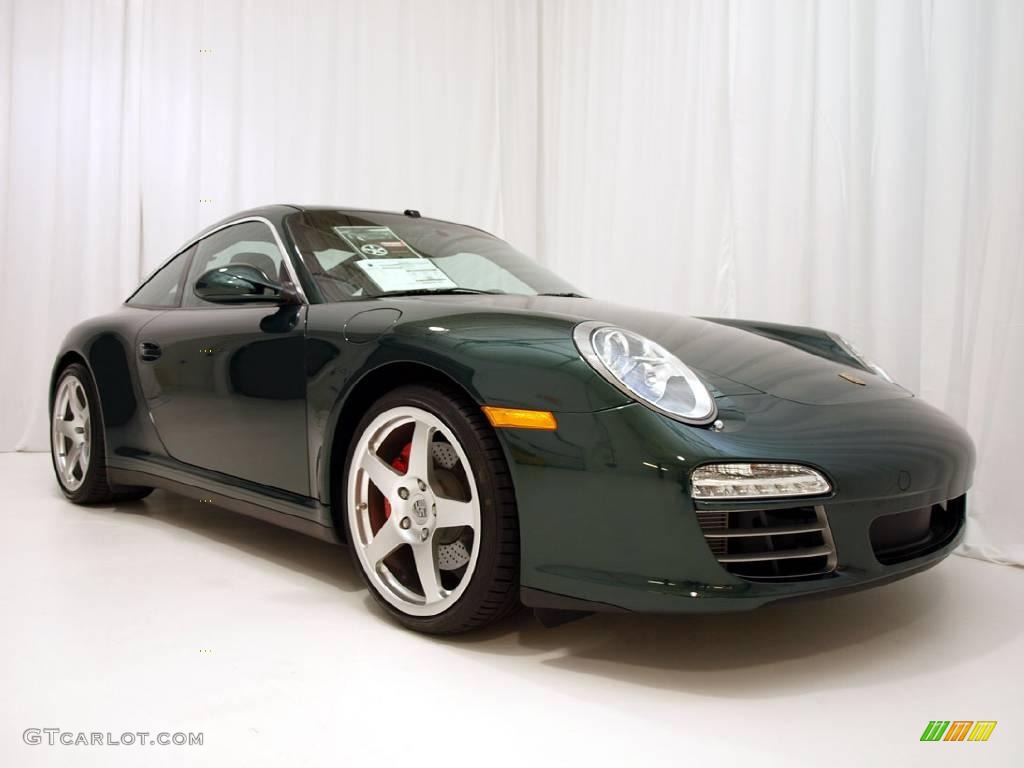 2009 911 Targa 4S - Porsche Racing Green Metallic / Stone Grey photo #27