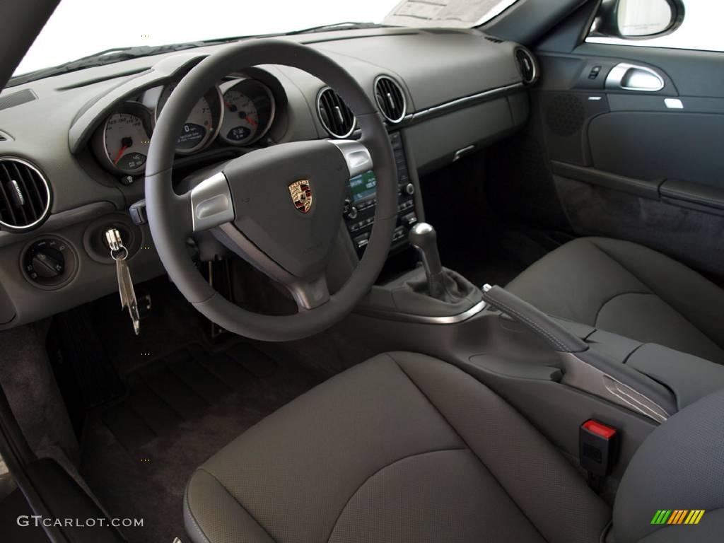 Stone Grey Interior 2009 Porsche Cayman S Photo #16928621