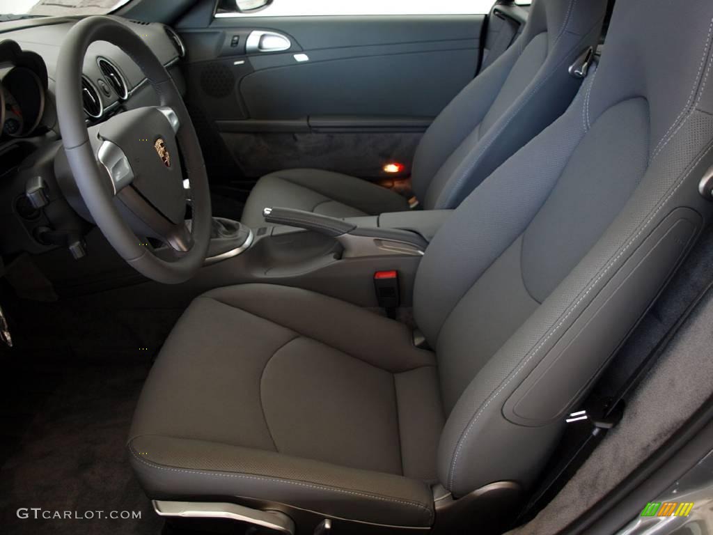 Stone Grey Interior 2009 Porsche Cayman S Photo #16928637